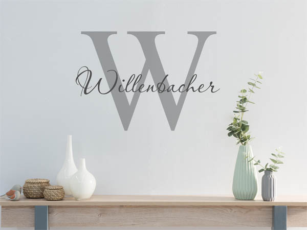 Wandtattoo Willenbacher Nachname