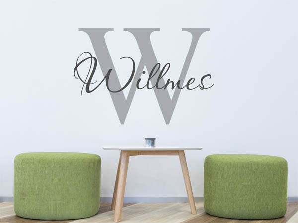 Wandtattoo Willmes Nachname