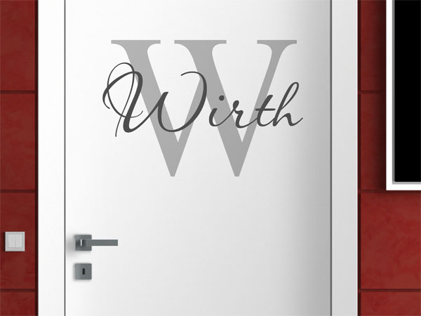 Wandtattoo Wirth Nachname