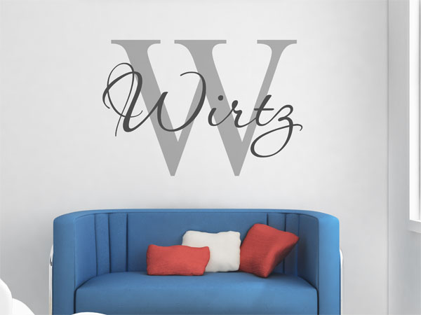 Wandtattoo Wirtz Nachname