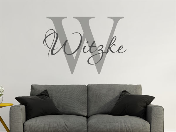 Wandtattoo Witzke Nachname