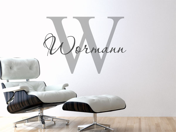Wandtattoo Wormann Nachname