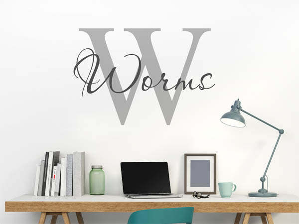 Wandtattoo Worms Nachname