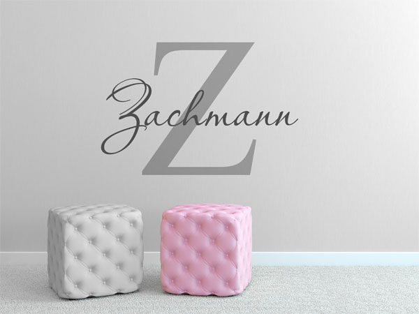 Wandtattoo Zachmann Nachname
