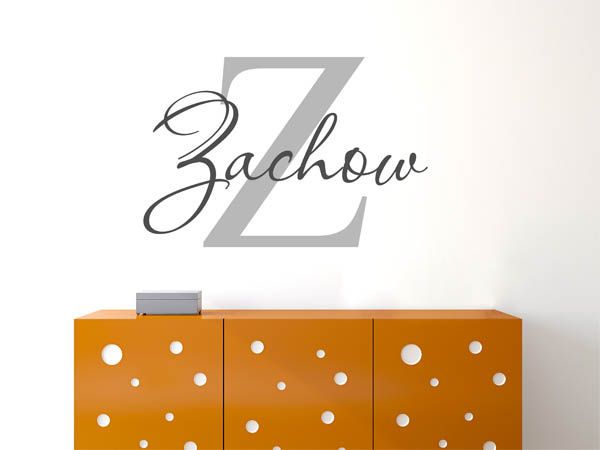 Wandtattoo Zachow Nachname