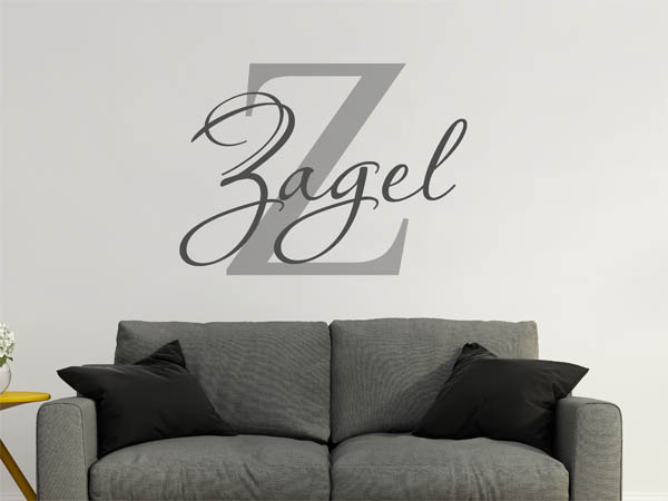 Wandtattoo Zagel Nachname