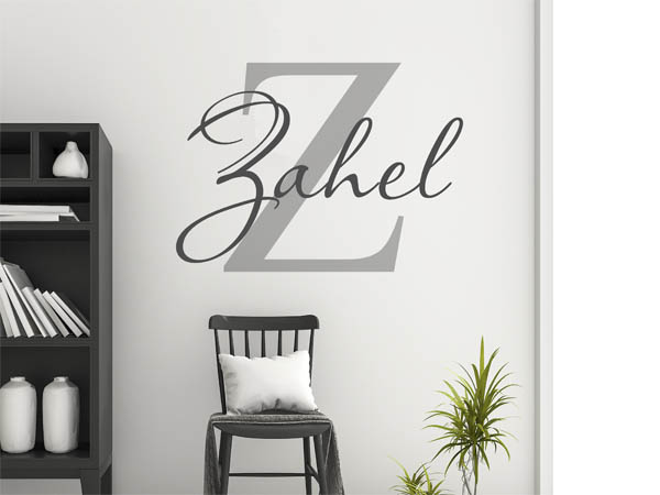 Wandtattoo Zahel Nachname