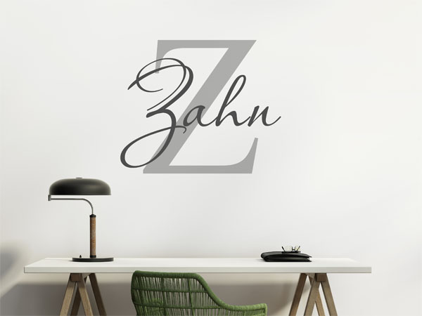 Wandtattoo Zahn Nachname