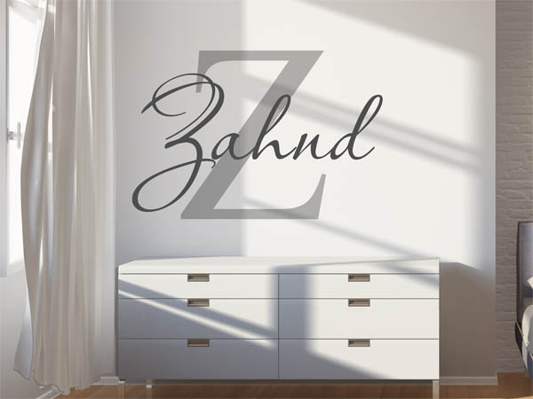 Wandtattoo Zahnd Nachname