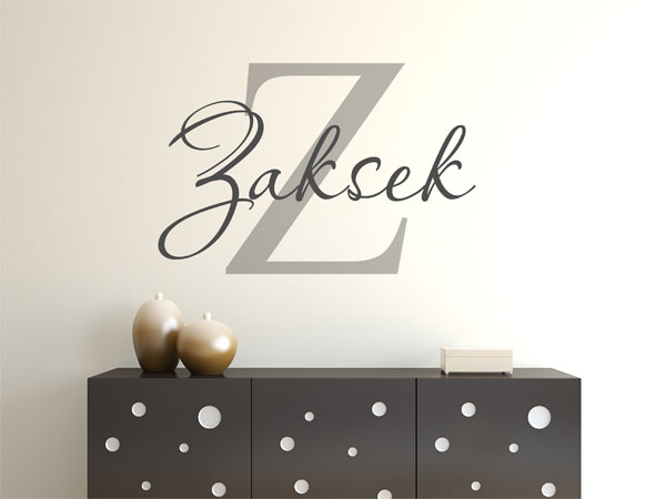 Wandtattoo Zaksek Nachname