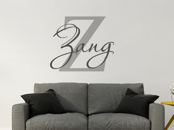Wandtattoo Zang Nachname