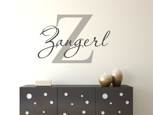 Wandtattoo Zangerl Nachname