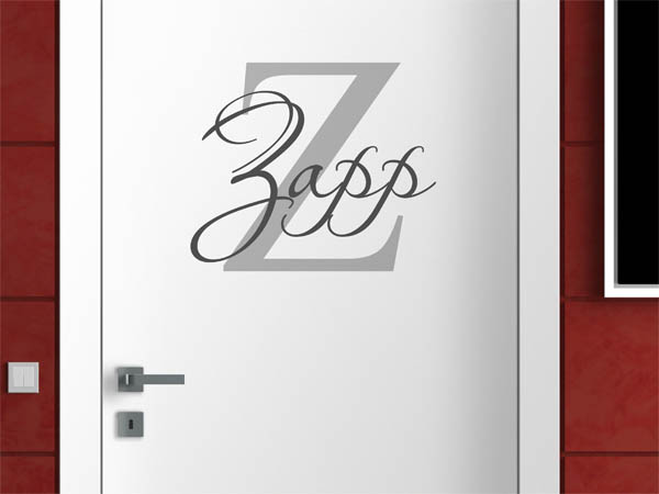 Wandtattoo Zapp Nachname