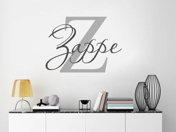 Wandtattoo Zappe Nachname