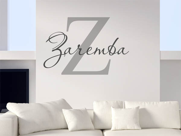 Wandtattoo Zaremba Nachname