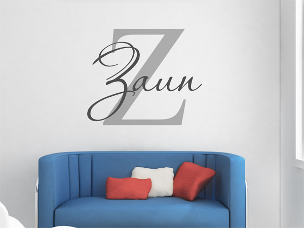 Wandtattoo Zaun Nachname