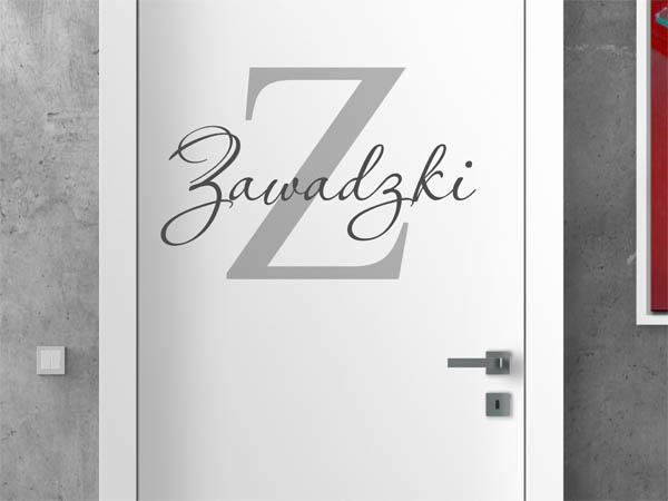 Wandtattoo Zawadzki Nachname