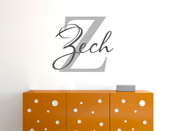 Wandtattoo Zech Nachname