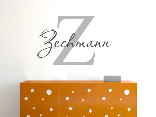 Wandtattoo Zechmann Nachname