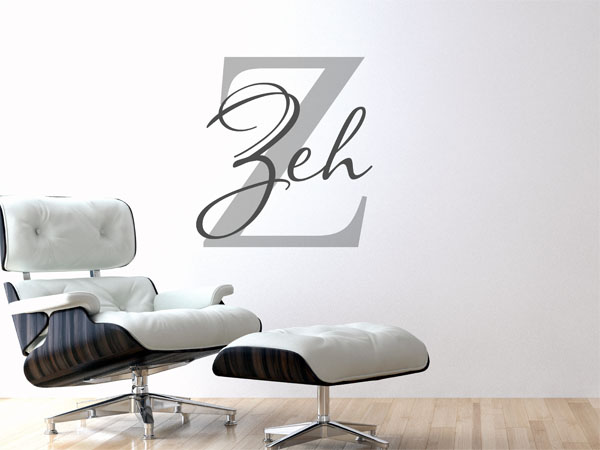 Wandtattoo Zeh Nachname