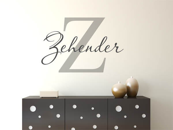 Wandtattoo Zehender Nachname
