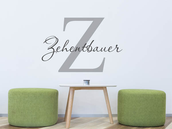 Wandtattoo Zehentbauer Nachname