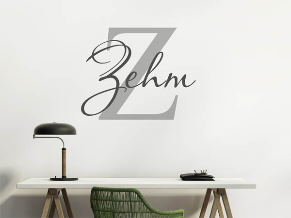 Wandtattoo Zehm Nachname
