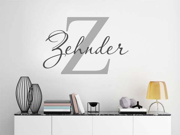 Wandtattoo Zehnder Nachname