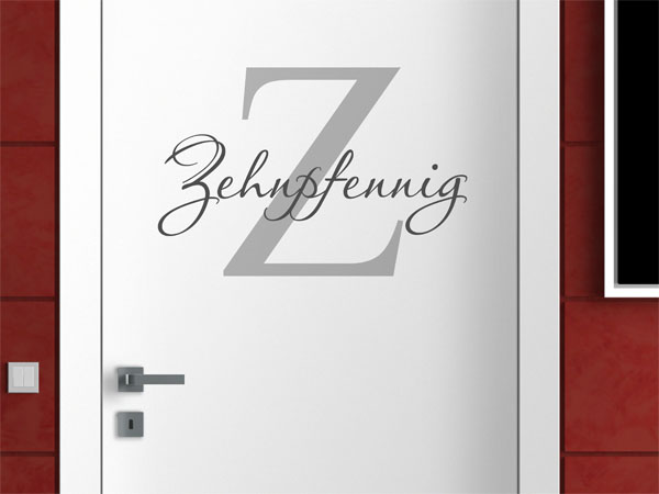 Wandtattoo Zehnpfennig Nachname