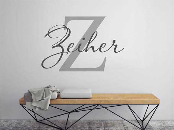 Wandtattoo Zeiher Nachname