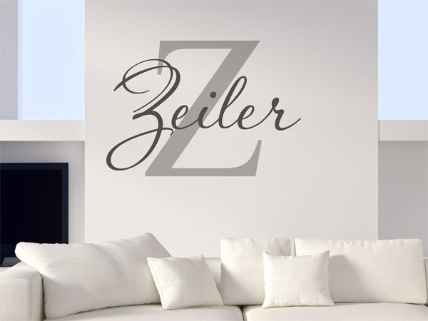 Wandtattoo Zeiler Nachname