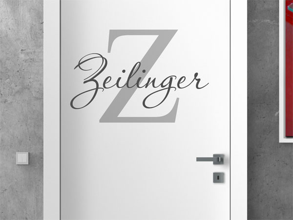 Wandtattoo Zeilinger Nachname