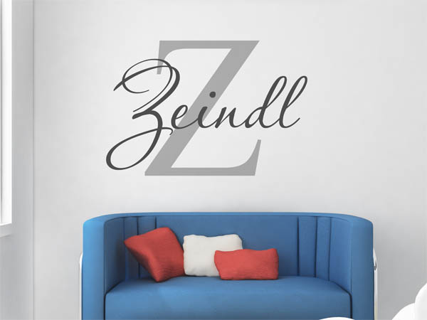 Wandtattoo Zeindl Nachname