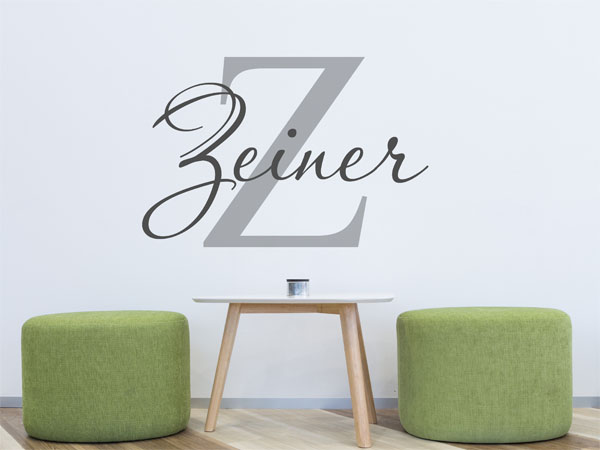 Wandtattoo Zeiner Nachname