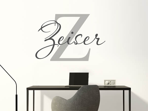 Wandtattoo Zeiser Nachname