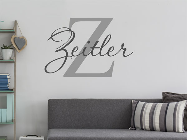 Wandtattoo Zeitler Nachname
