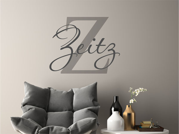 Wandtattoo Zeitz Nachname