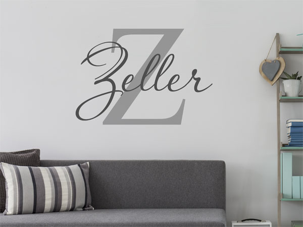 Wandtattoo Zeller Nachname