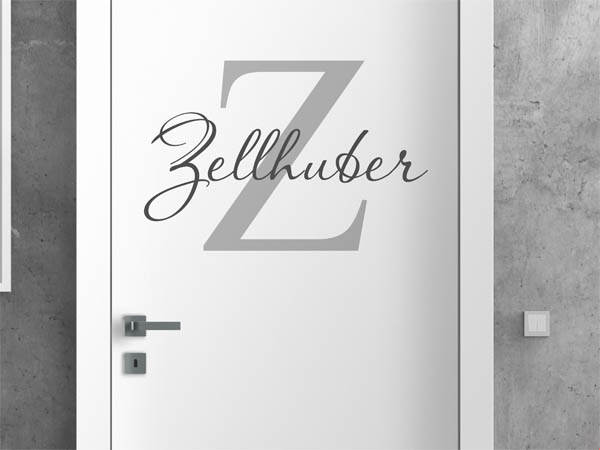 Wandtattoo Zellhuber Nachname