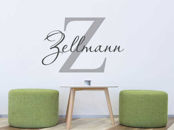 Wandtattoo Zellmann Nachname