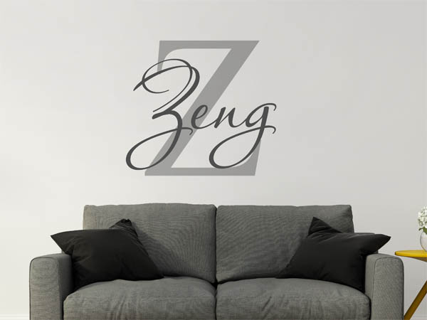 Wandtattoo Zeng Nachname