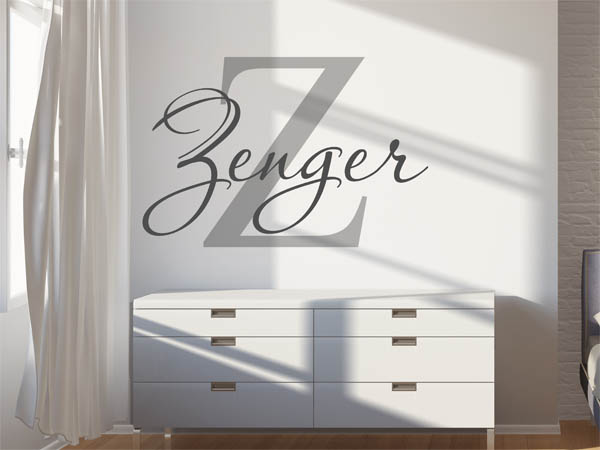 Wandtattoo Zenger Nachname