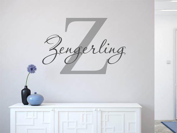 Wandtattoo Zengerling Nachname
