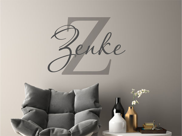Wandtattoo Zenke Nachname