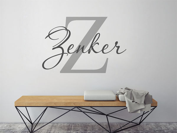 Wandtattoo Zenker Nachname
