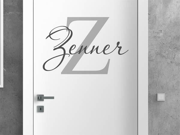 Wandtattoo Zenner Nachname