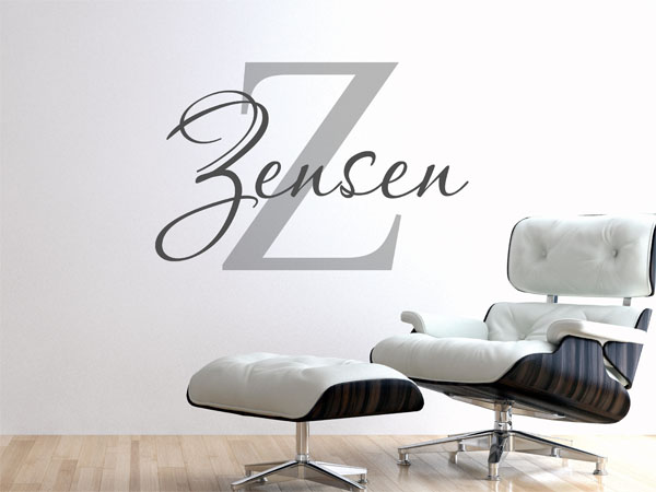 Wandtattoo Zensen Nachname