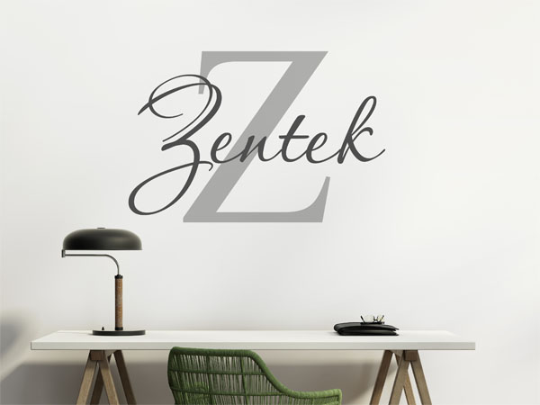Wandtattoo Zentek Nachname