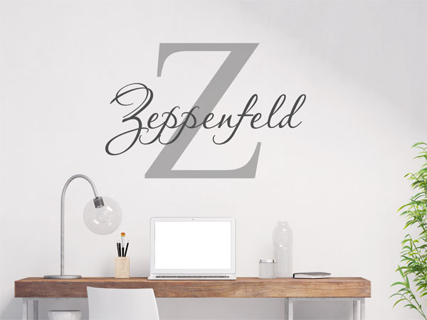 Wandtattoo Zeppenfeld Nachname