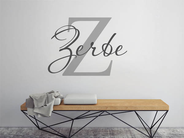 Wandtattoo Zerbe Nachname